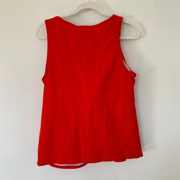 Lands’ End Hawaiian Hibiscus Flower Red and White Swim Tank Size 16​​ - Picture 3 of 4